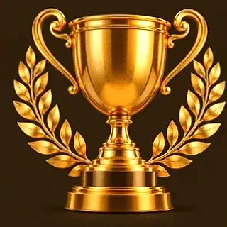 Gold trophy cup — Golden Crown